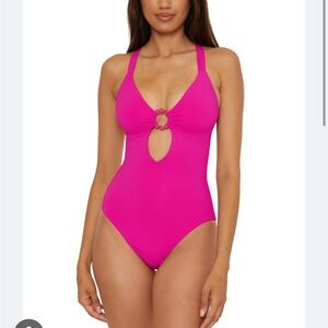 ‼️FIRM PRICE‼️Becca marble canyon cutout ring one piece swimsuit - NEW W TAGS